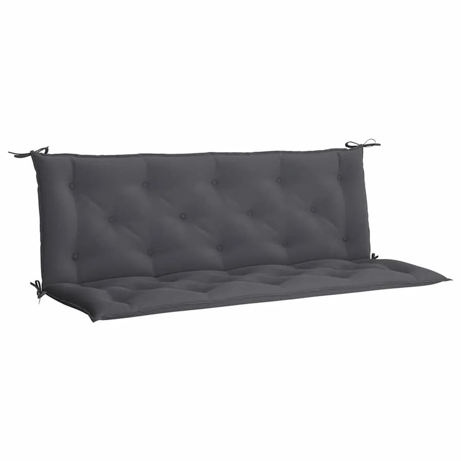 Coussin de banc de jardin anthracite tissu oxford - 2