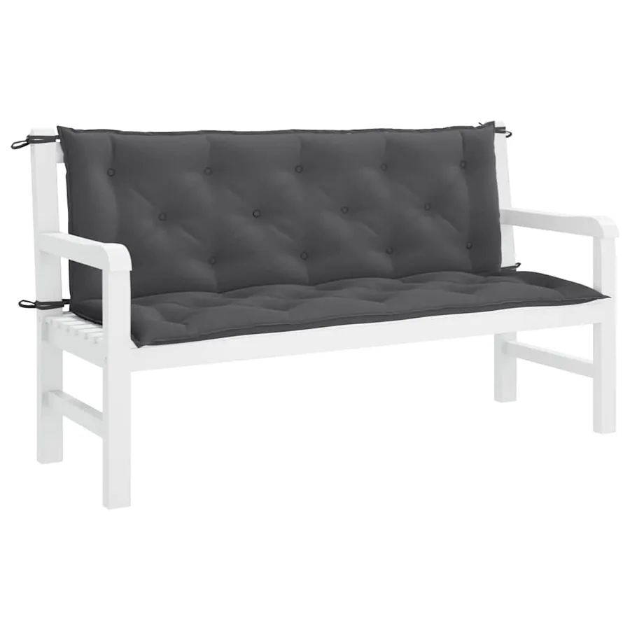 Coussin de banc de jardin anthracite tissu oxford - 4