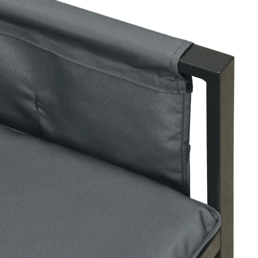 Ensemble à manger de jardin 2 pcs anthracite acier - 7
