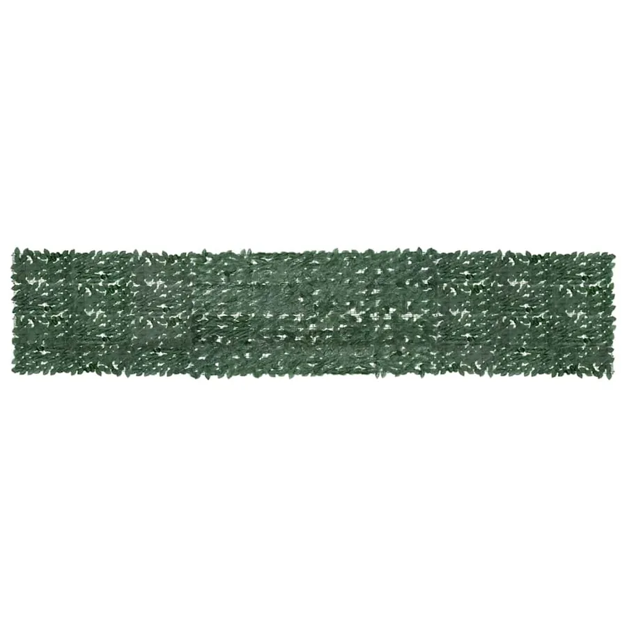 Écran de balcon avec feuilles vert foncé 500x100 cm