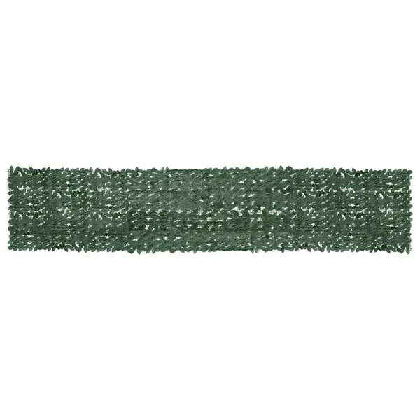 Écran de balcon avec feuilles vert foncé 500x100 cm