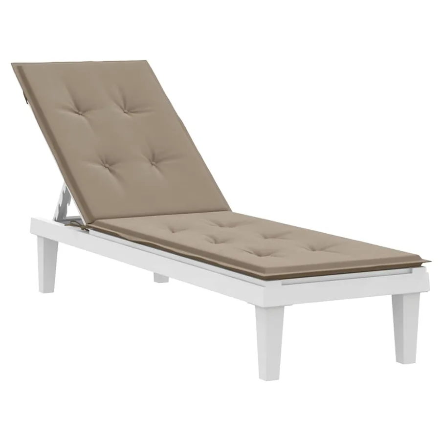 Coussin de chaise de terrasse taupe (75+105)x50x4 cm - 3