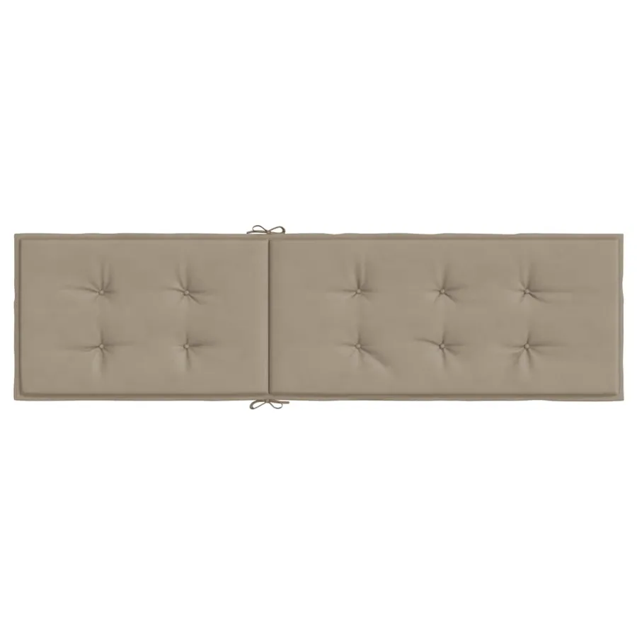 Coussin de chaise de terrasse taupe (75+105)x50x4 cm - 5