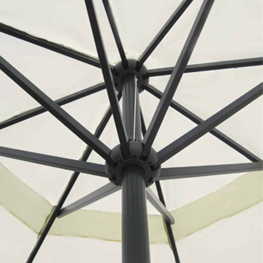 Parasol Blanc Aluminium 500 cm - 3