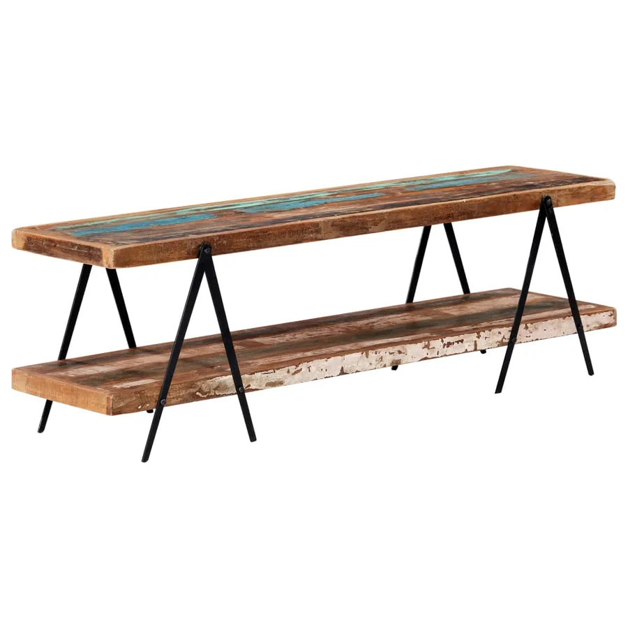 Meuble TV 160x40x50 cm Bois de récupération massif - 8