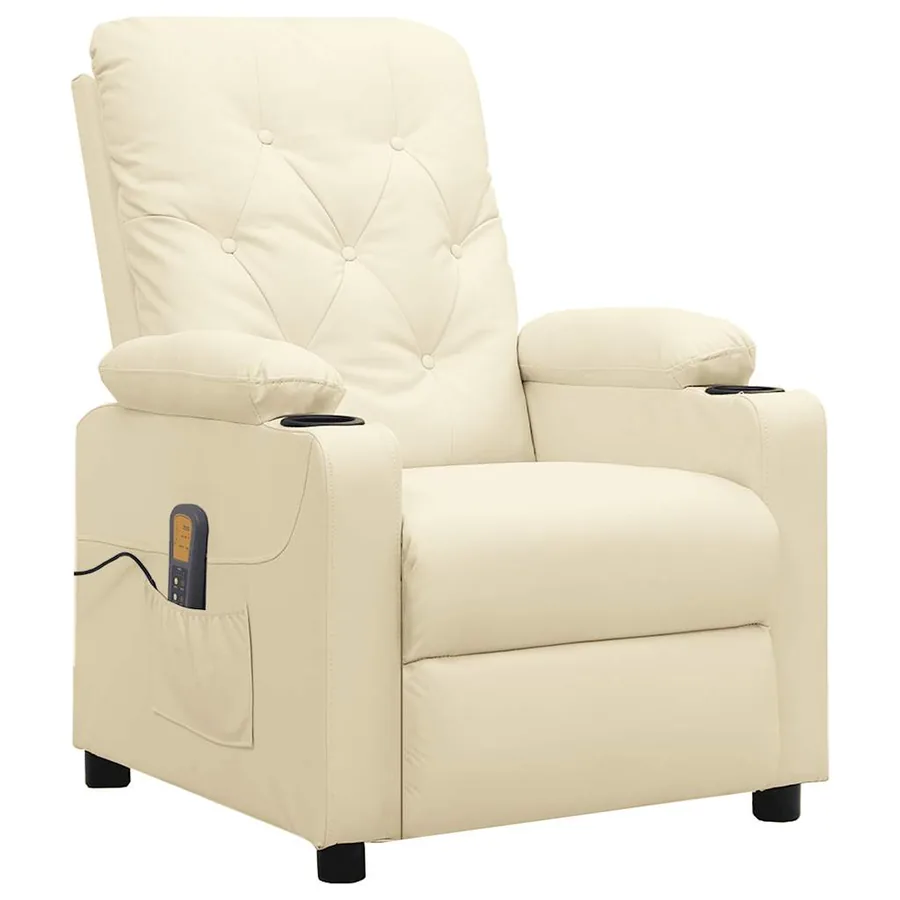 Fauteuil de massage Crème Similicuir