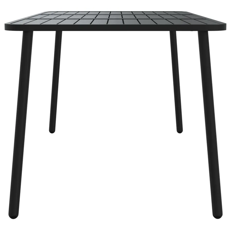 Table de jardin anthracite 165x80x71 cm acier - 4