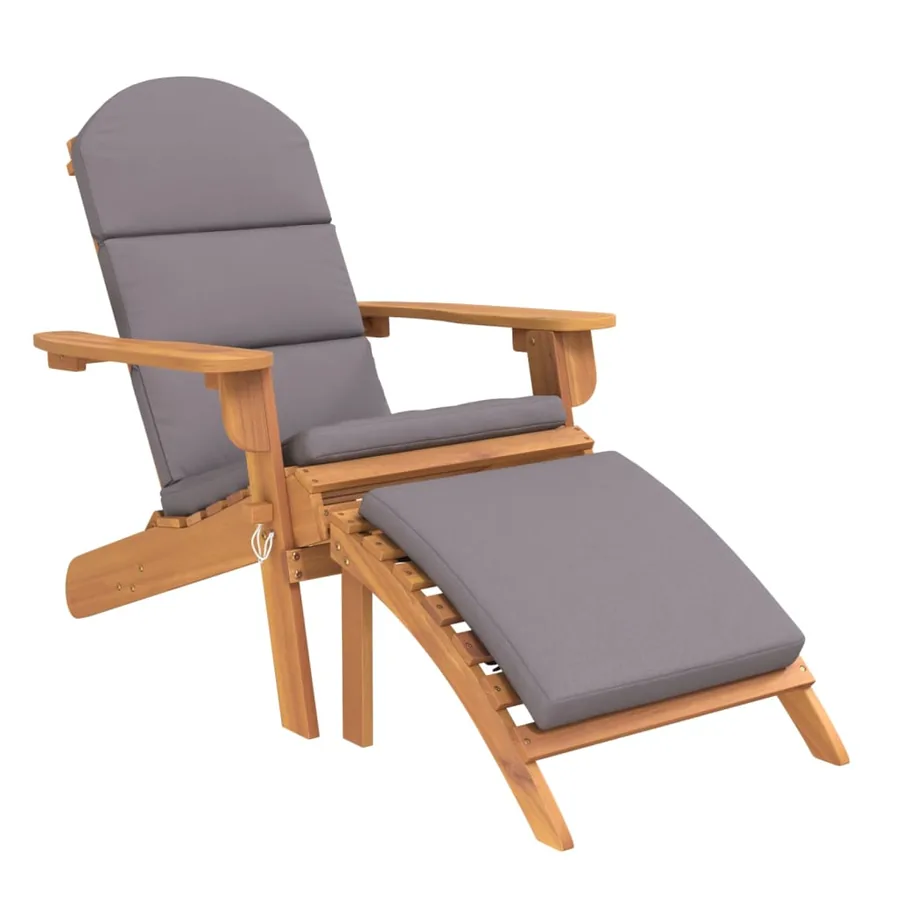 Ensemble de salon de jardin Adirondack 3 pcs bois acacia solide - 4