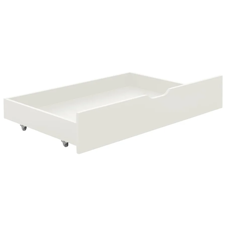 Cadre de lit avec 2 tiroirs sans matelas blanc 90x200 cm - 5