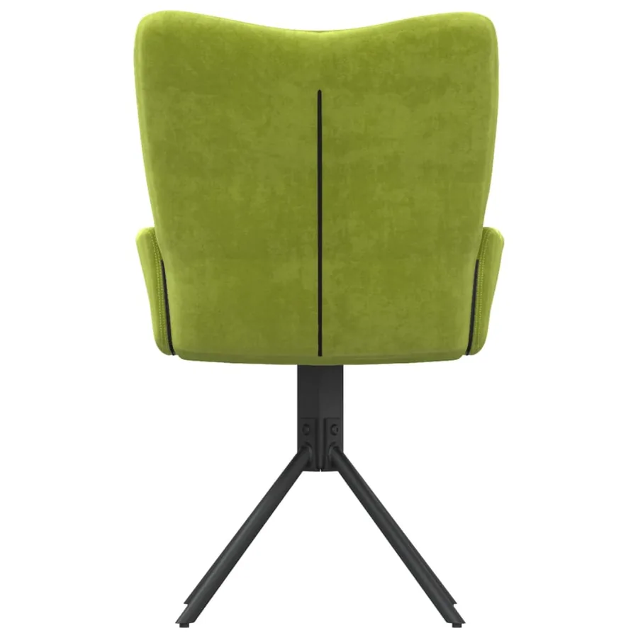 Chaises pivotantes à manger lot de 2 Vert clair Velours - 7