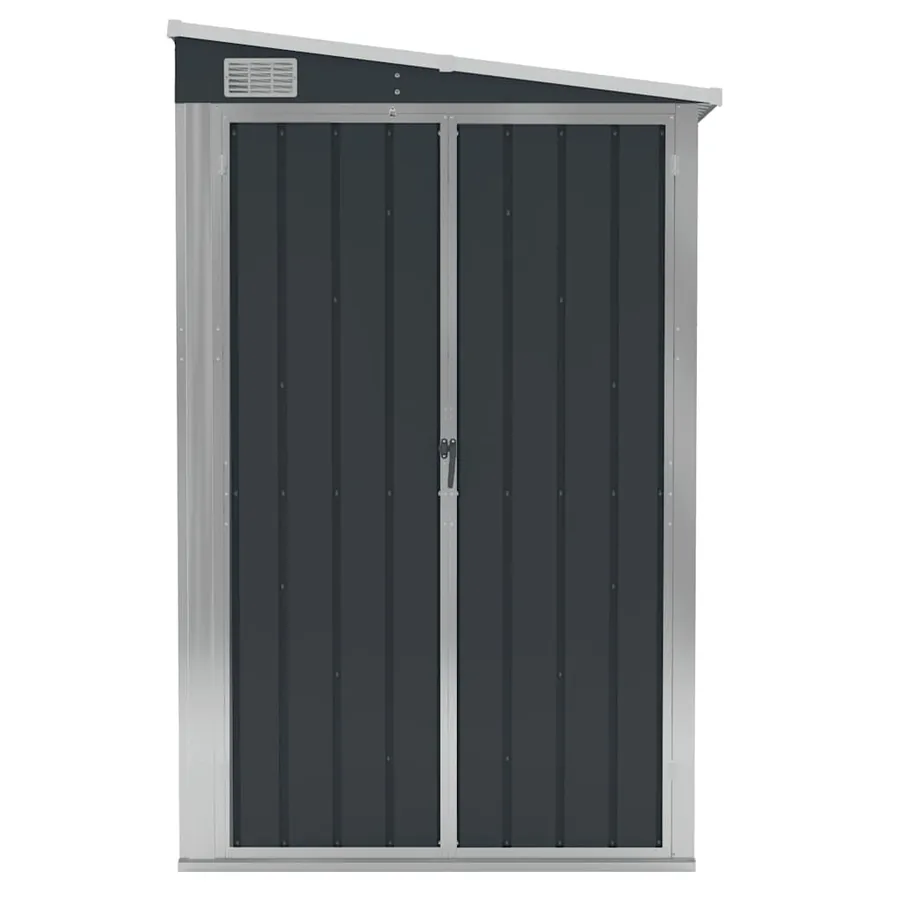 Abri de jardin mural Anthracite 118x194x178 cm Métal - 3