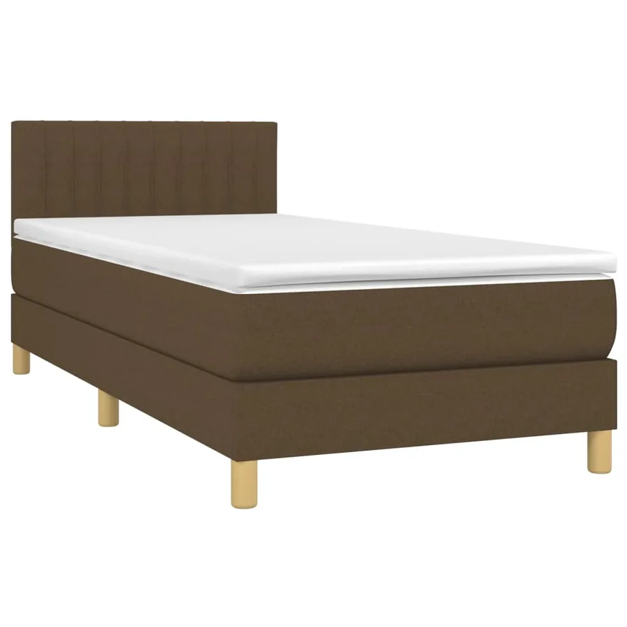 Sommier à lattes de lit avec matelas Marron foncé 90x200 cm - 3