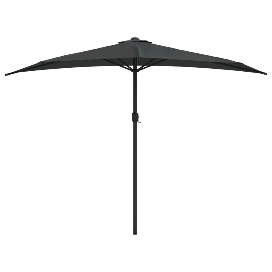 Parasol de balcon et mât en aluminium Anthracite 300x155cm Demi - 3