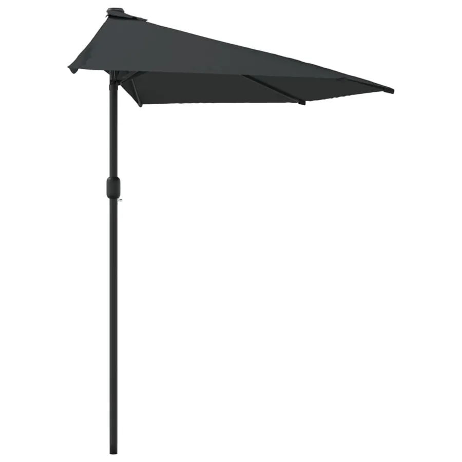 Parasol de balcon et mât en aluminium Anthracite 300x155cm Demi - 4