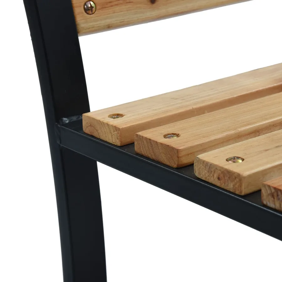 Banc de jardin 120 cm Bois - 6