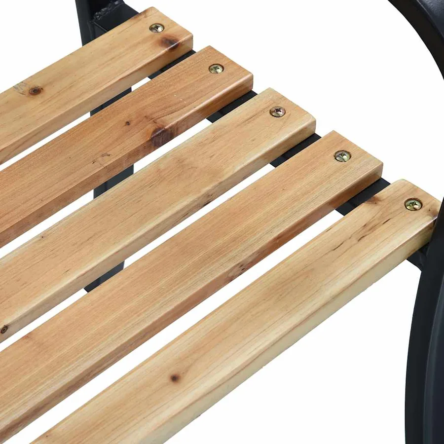 Banc de jardin 120 cm Bois - 7