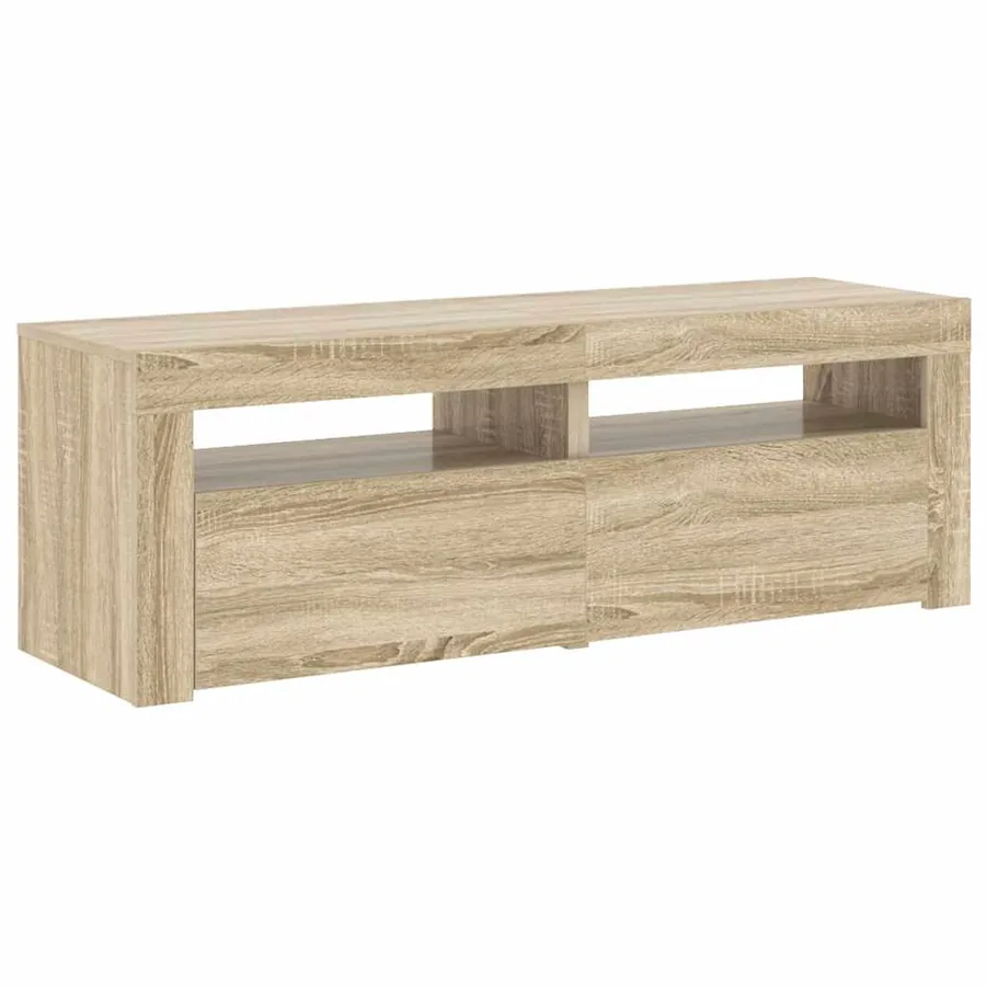 Meuble TV avec lumières LED chêne sonoma 120x35x40 cm - 7