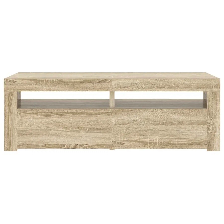 Meuble TV avec lumières LED chêne sonoma 120x35x40 cm - 8
