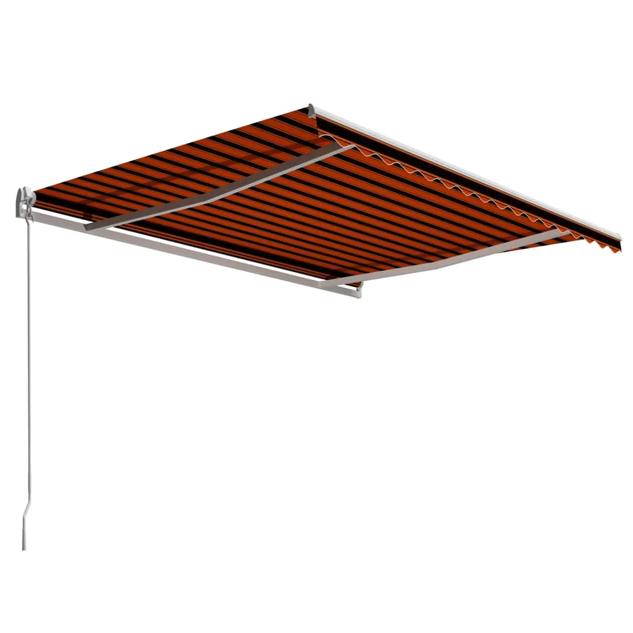 Auvent manuel rétractable 450x300 cm Orange et marron - 3