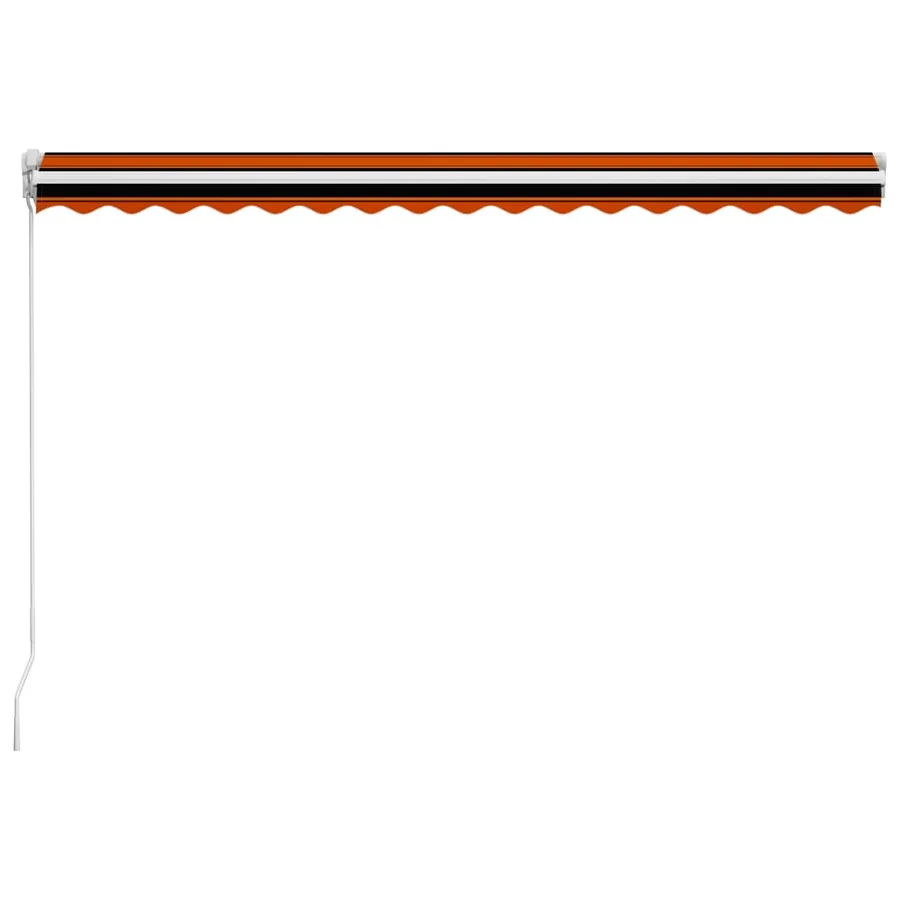 Auvent manuel rétractable 450x300 cm Orange et marron - 4
