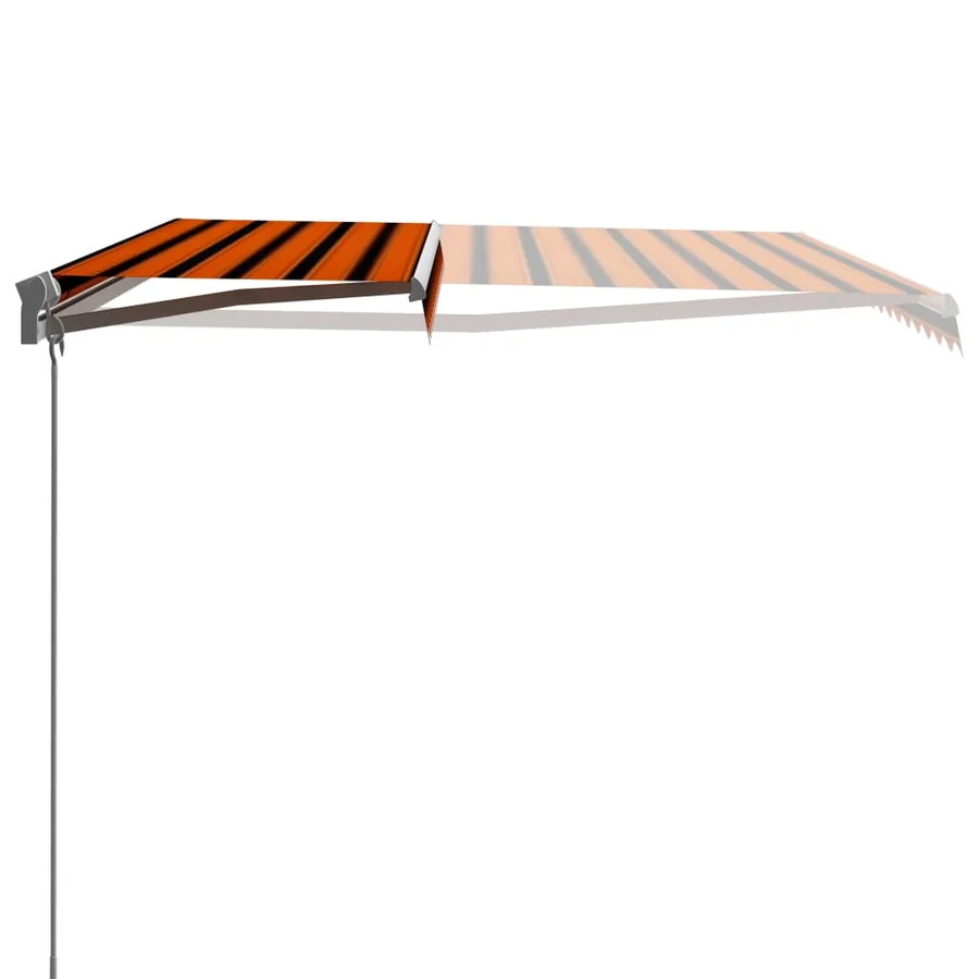 Auvent manuel rétractable 450x300 cm Orange et marron - 6