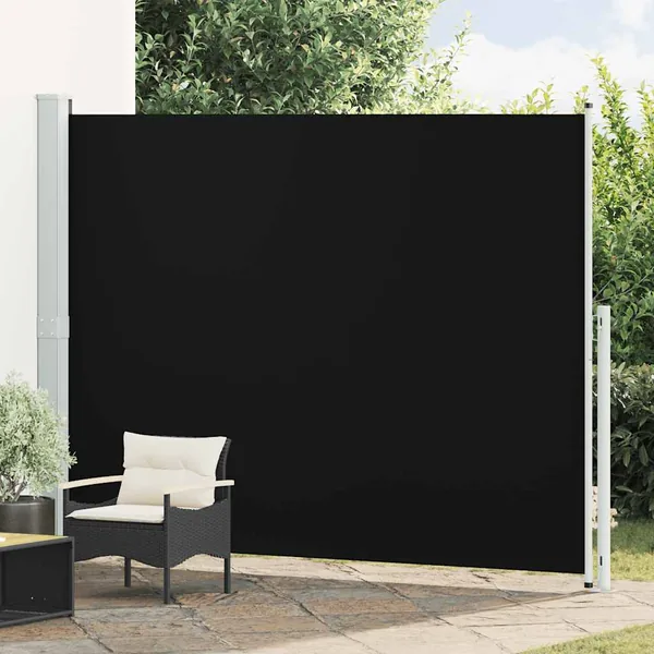 Auvent latéral rétractable de patio 220x300 cm Noir