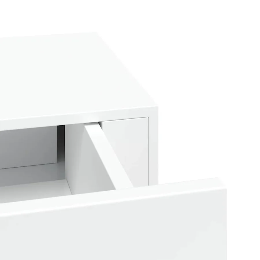 Étagères à tiroirs murales 2 pcs Blanc 40x23,5x10 cm MDF - 10