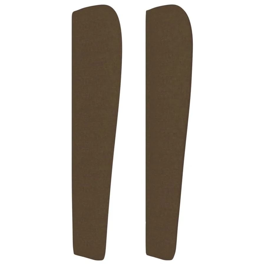 Tête de lit avec oreilles Marron foncé 103x23x118/128 cm Tissu - 4