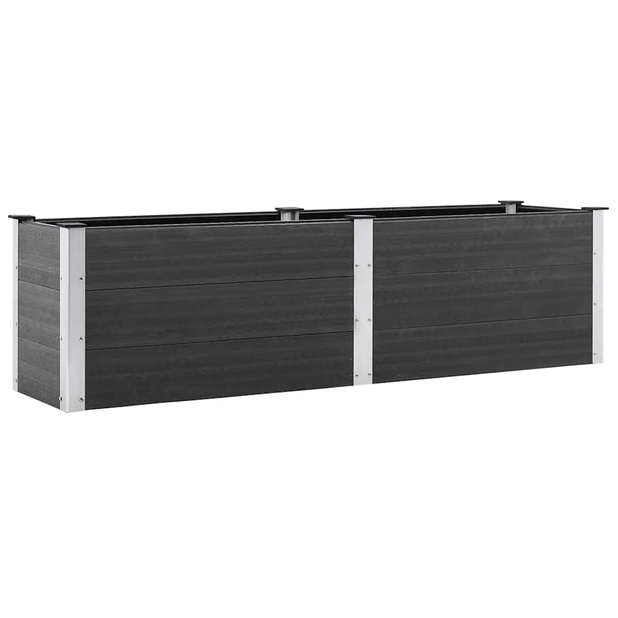 Lit surélevé de jardin 200x50x54 cm WPC Gris - 2