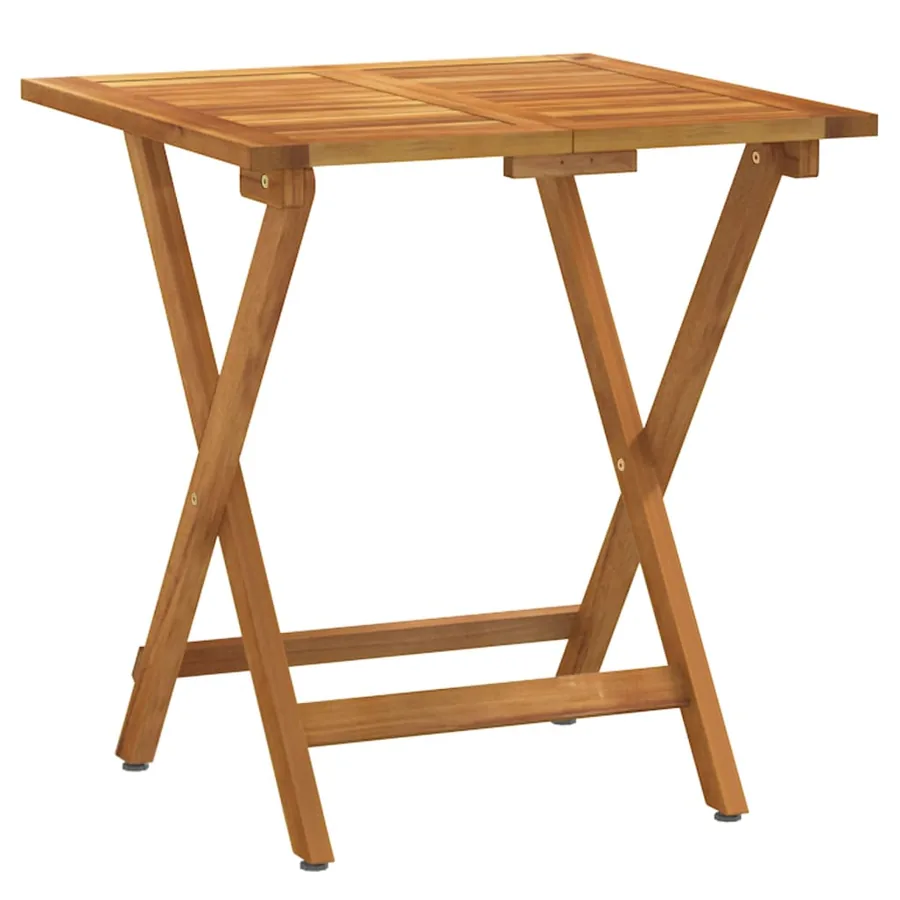 Ensemble de bistro pliable 3 pcs avec coussins Acacia solide - 5