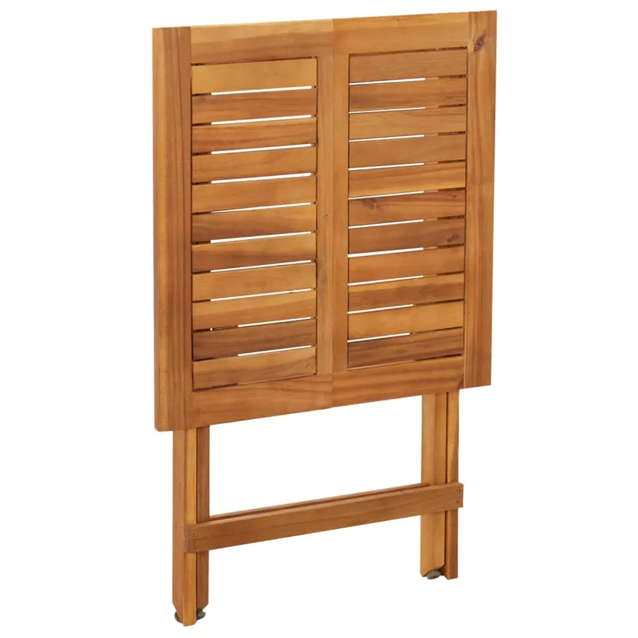 Ensemble de bistro pliable 3 pcs avec coussins Acacia solide - 7