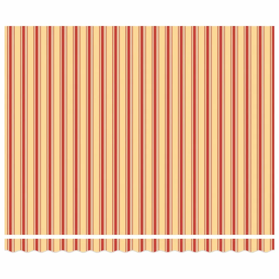 Auvent rétractable jaune et blanc 4x3 m tissu et aluminium - 4
