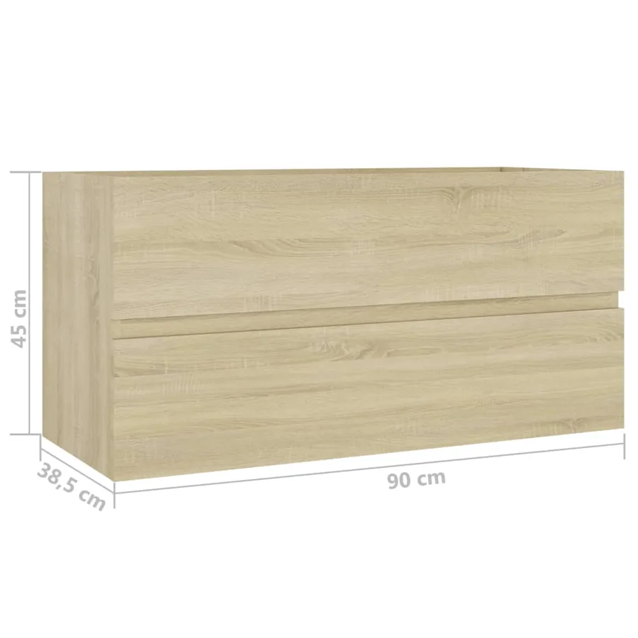 Armoire d'évier et lavabo intégré Chêne sonoma Bois ingénierie - 12