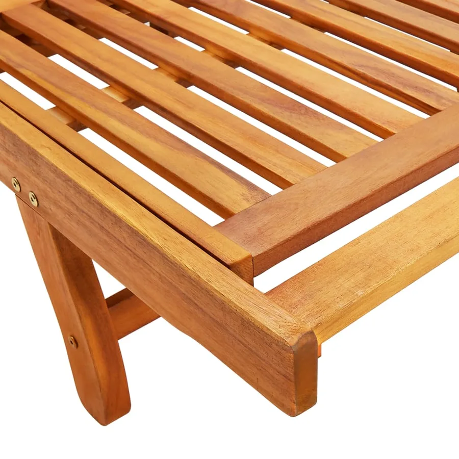 Chaises longues lot de 2 Bois d'acacia solide - 9