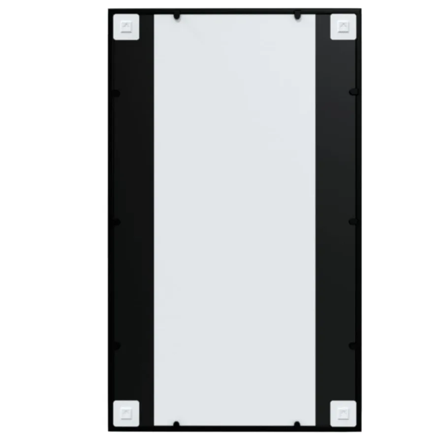 Miroirs muraux 4 pcs noir 100x60 cm métal - 5