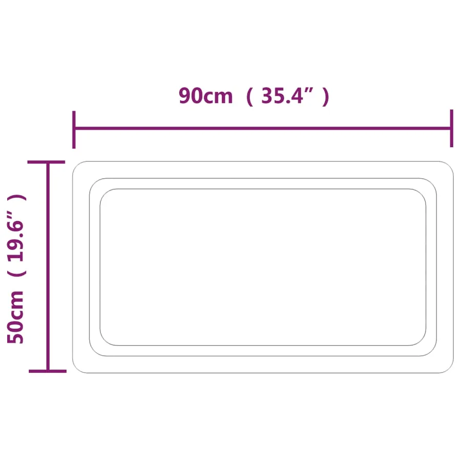Miroir de salle de bain à LED 50x90 cm - 5