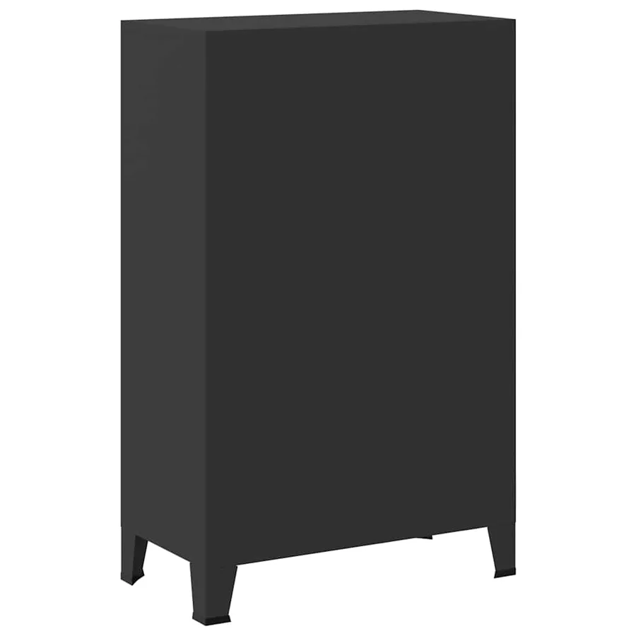 Garde-robe métal de style industriel 67x35x107 cm noir - 6