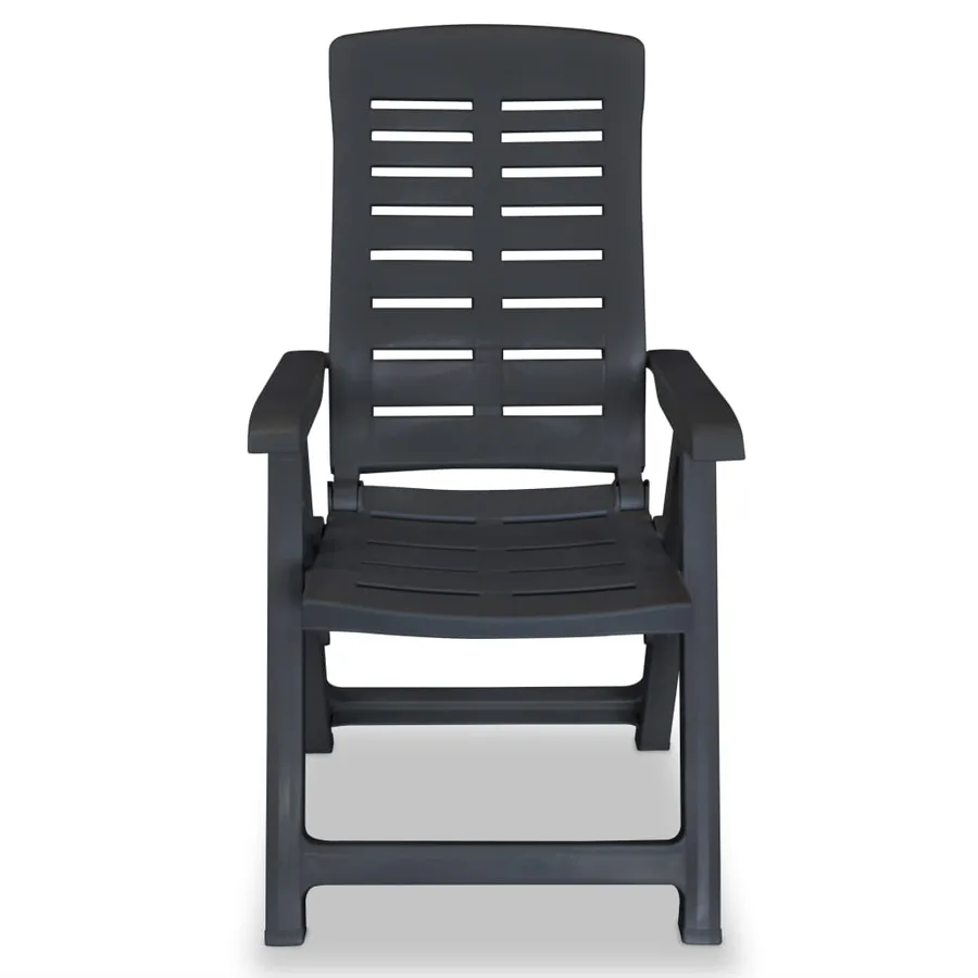Chaises inclinables de jardin lot de 4 Plastique Anthracite - 4
