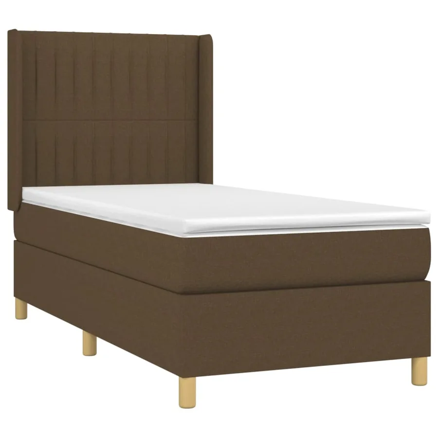 Sommier à lattes de lit avec matelas Marron foncé 100x200 cm - 3
