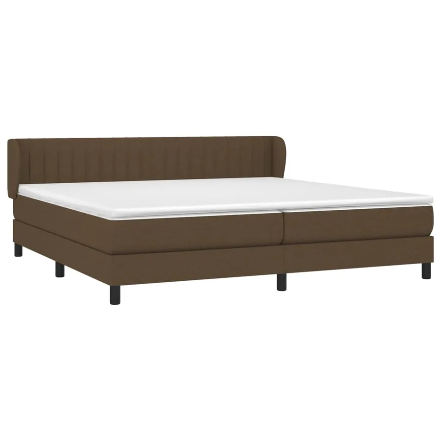 Sommier à lattes de lit avec matelas Marron foncé 200x200 cm - 3