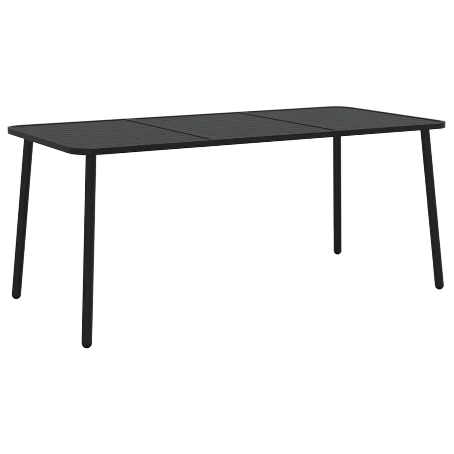 Ensemble à manger de jardin 9 pcs anthracite acier - 7