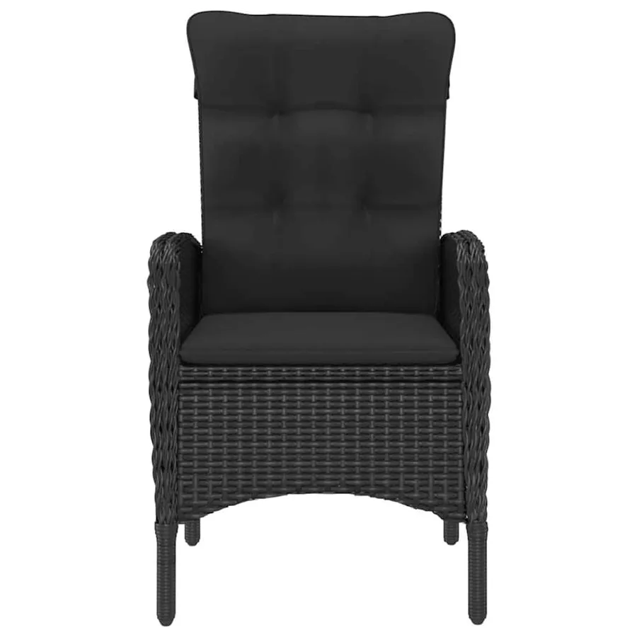 Ensemble à manger de jardin 9 pcs Noir - 7