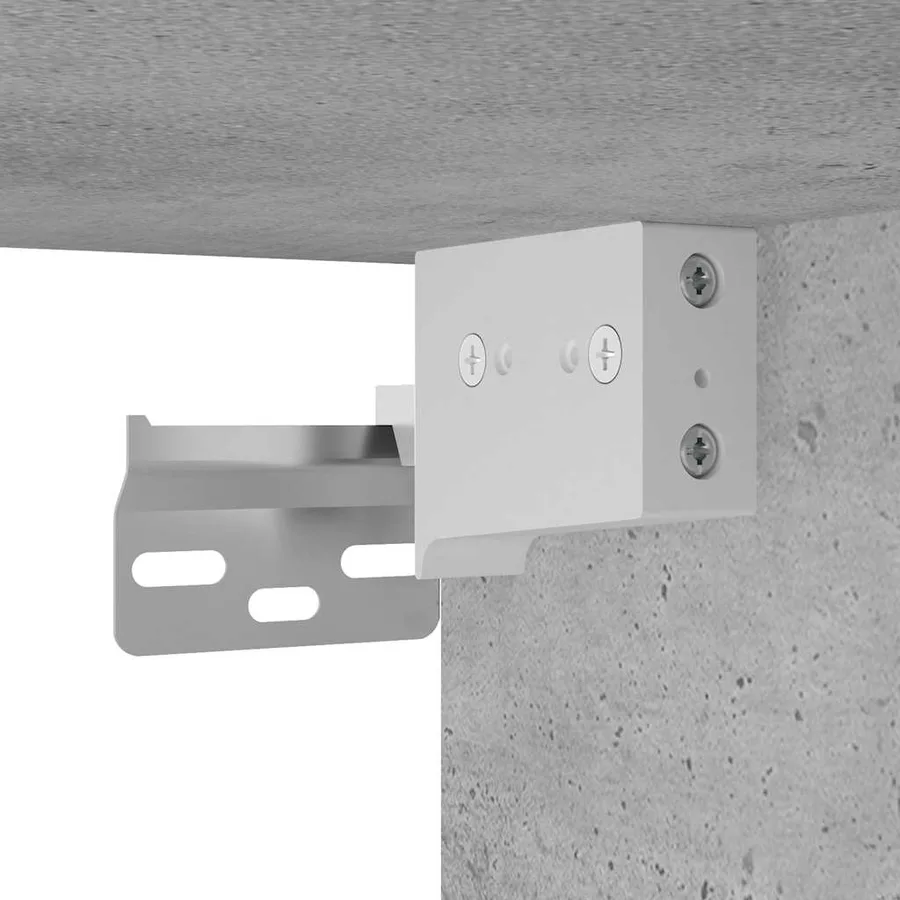 Buffet haut Gris béton Bois d'ingénierie - 10