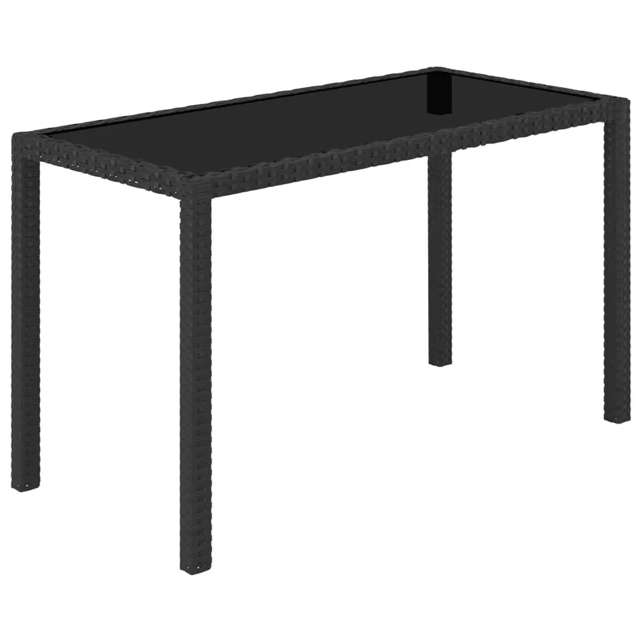 Ensemble à manger d'extérieur 5 pcs coussin Résine tressée Noir - 7