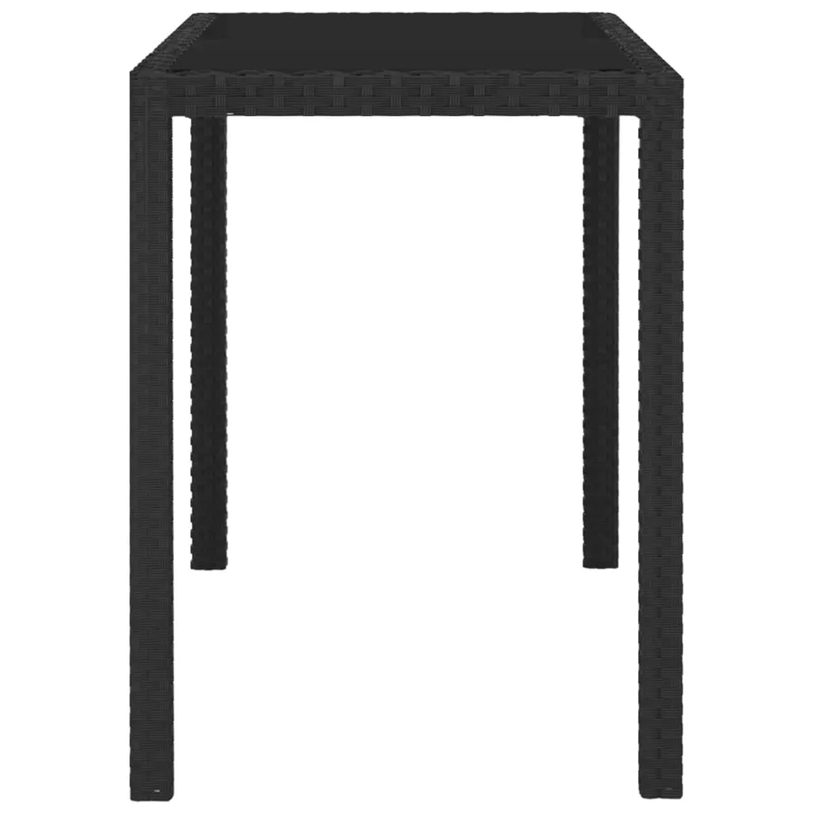 Ensemble à manger d'extérieur 5 pcs coussin Résine tressée Noir - 8
