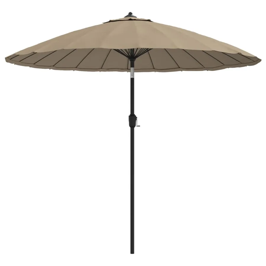 Parasol d'extérieur avec mât en aluminium 270 cm Taupe - 2