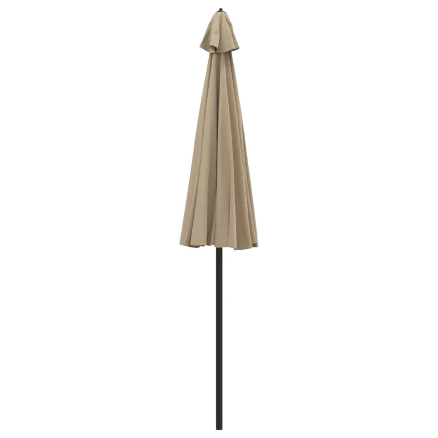 Parasol d'extérieur avec mât en aluminium 270 cm Taupe - 4