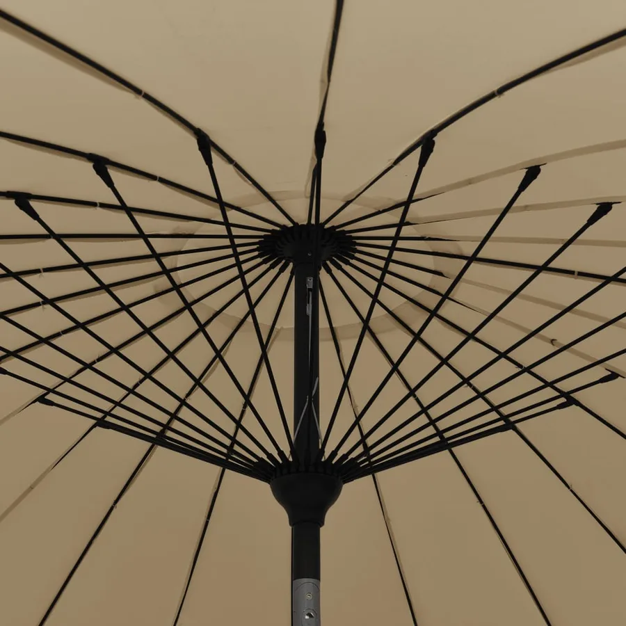 Parasol d'extérieur avec mât en aluminium 270 cm Taupe - 5