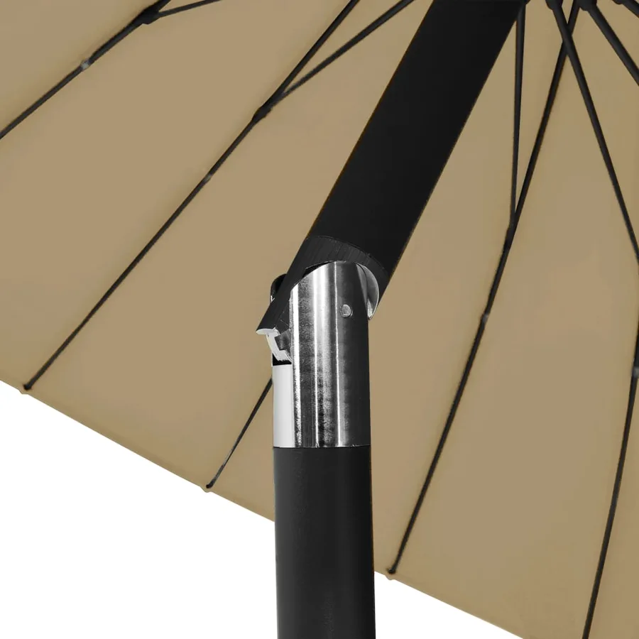 Parasol d'extérieur avec mât en aluminium 270 cm Taupe - 6