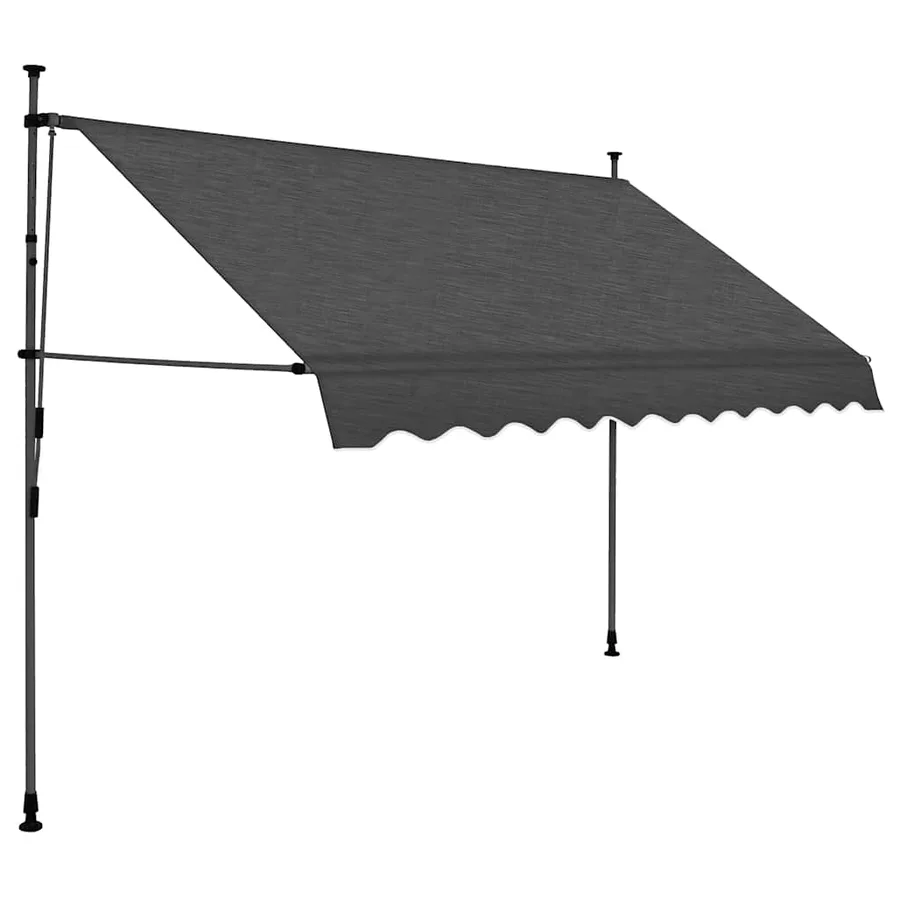 Auvent manuel rétractable avec LED 300 cm Anthracite - 2